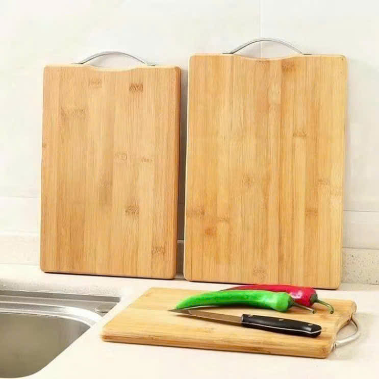 Thớt gỗ tre Bambo kháng khuẩn chống ẩm mốc có móc treo chắc chắn