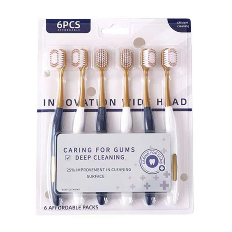Set 6 bàn chải đánh răng lông mềm vệ sinh siêu sạch