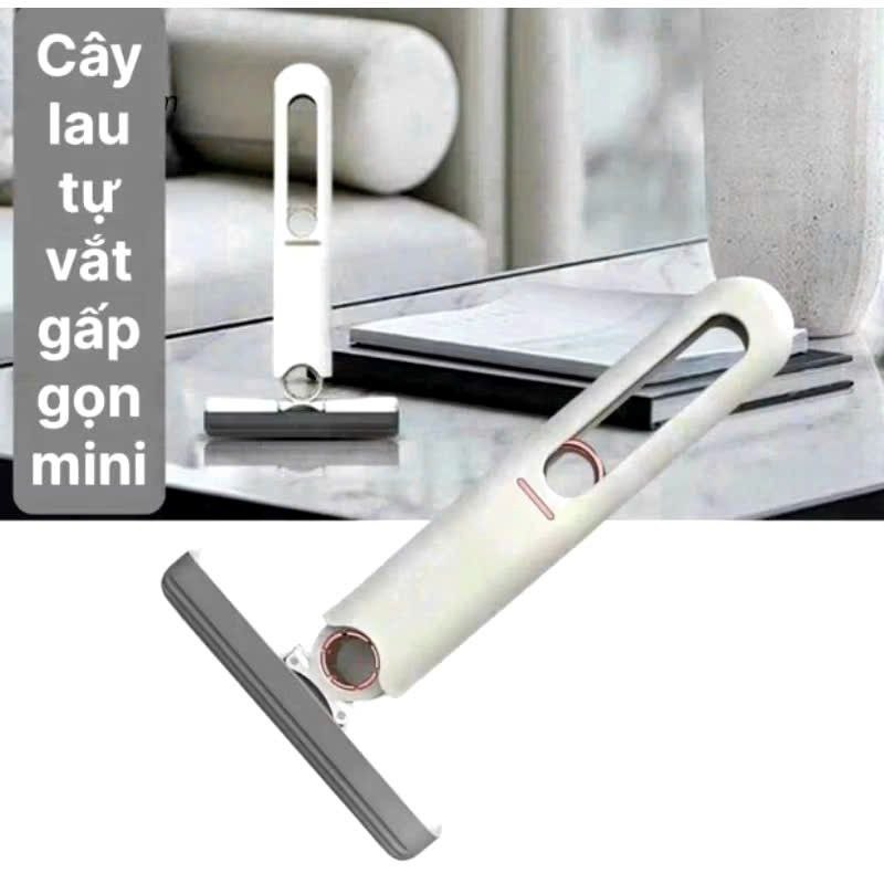 CÂY LAU TỰ VẮT GẤP GỌN MINI THÔNG MINH, NHANH GỌN, TIỆN DỤNG