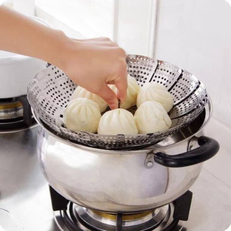 Vỉ Hấp, Xửng Hấp Đa Năng Chất Liệu Inox Xòe 26cm Không Gỉ Gấp Gọn Tiện Dụng