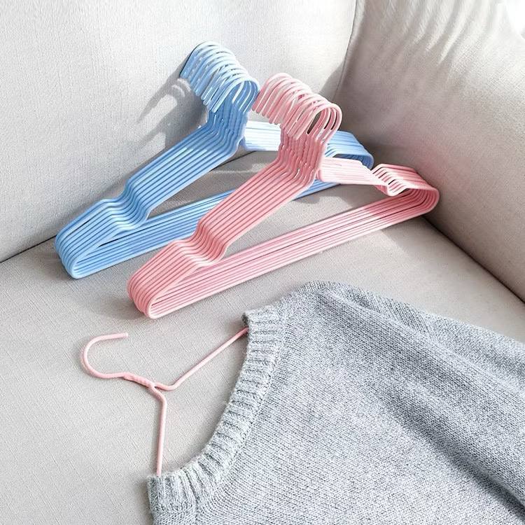 COMBO 10 MÓC TREO QUẦN ÁO KIM LOẠI BỌC NHỰA SIÊU BỀN CHỐNG TRƯỢT HIỆU QUẢ
