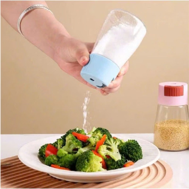 HŨ ĐỰNG GIA VỊ THỦY TINH CÓ NÚT BẤM THÔNG MINH 180ML