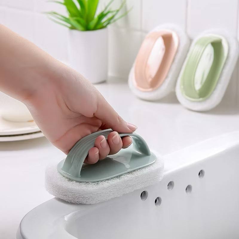 Bàn Chải Bọt Biển Vệ Sinh Đa Năng Cho Nhà Tắm & Nhà Bếp Sạch Bóng