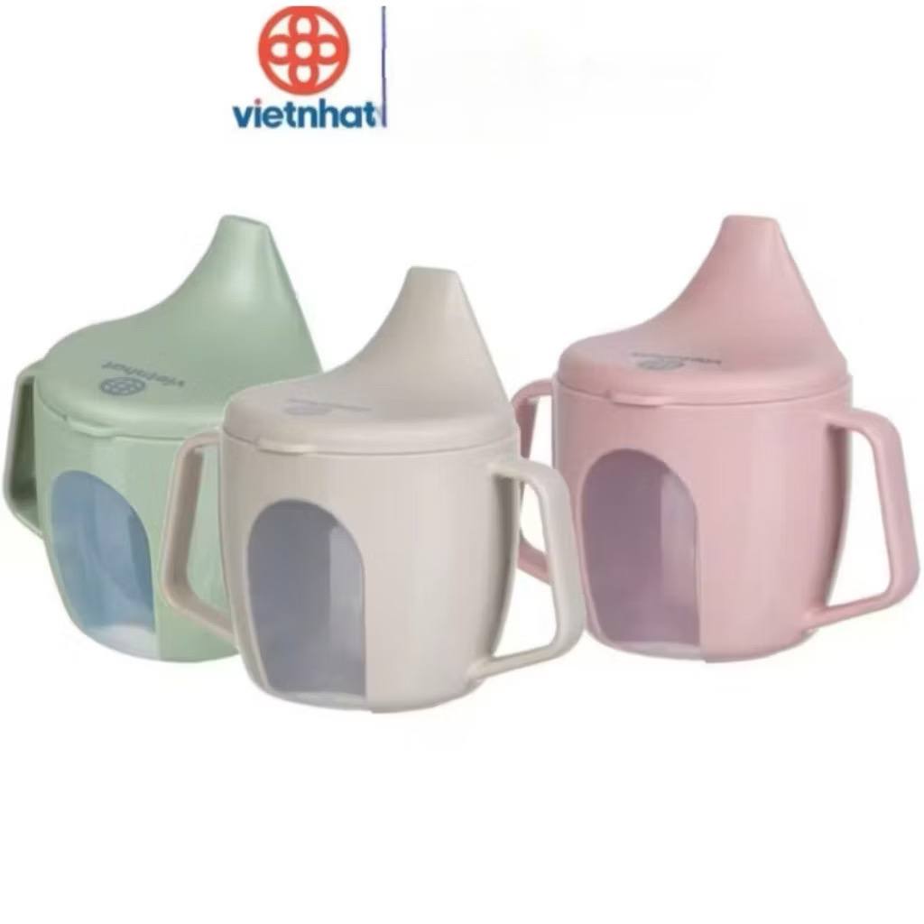 Bình nước trẻ em 240ml nhựa VIỆT NHẬT – Đầu hút chống sặc, tập cho bé uống nước – M0106
