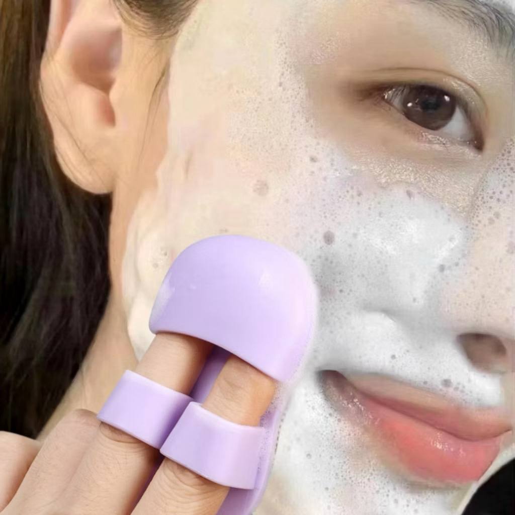 Miếng Rửa Mặt Silicon Tẩy Tế Bào Chết Sạch Mụn Đầu Đen Massage Da Mặt