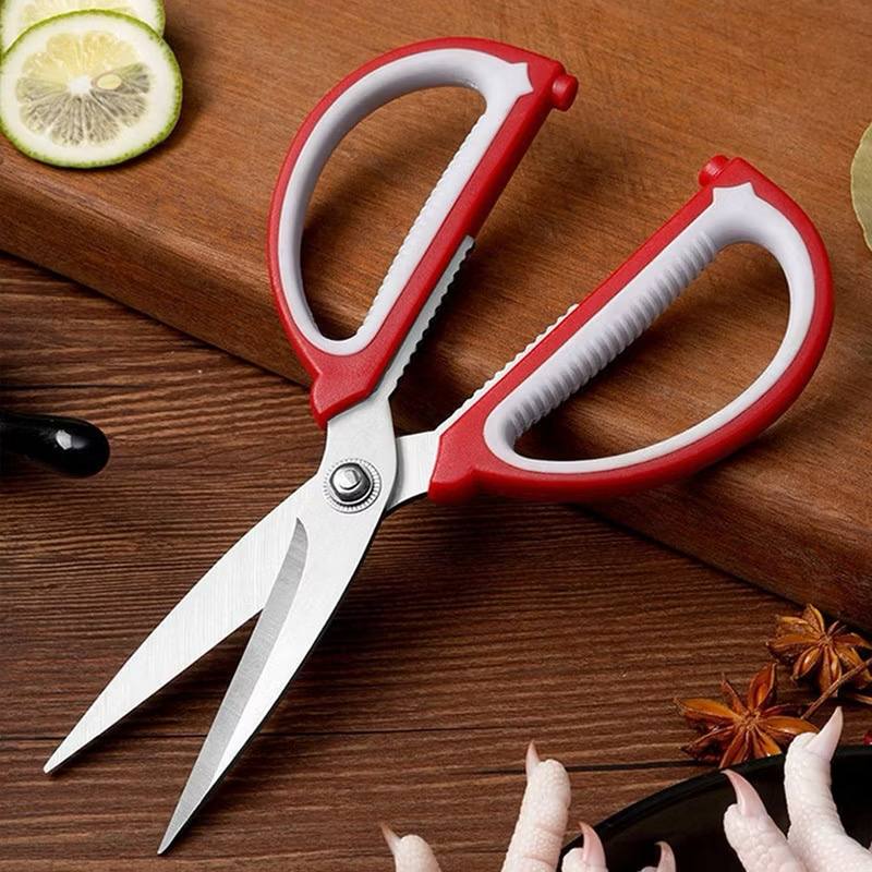 KÉO INOX CÁN ĐỎ XÁM – BỀN SẮC, SIZE TO 19,5CM