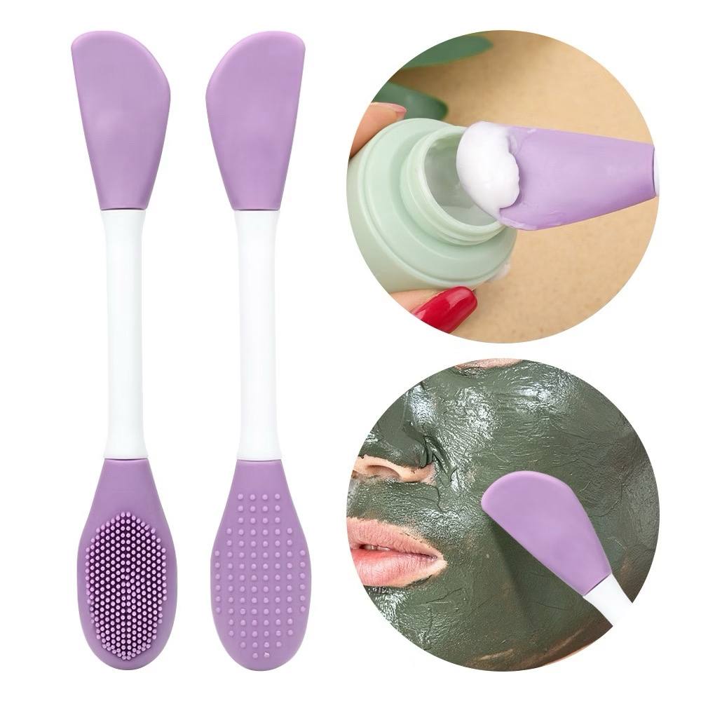 Cọ silicon đắp mask mặt nạ 2 đầu rửa mặt tẩy tế bào chết